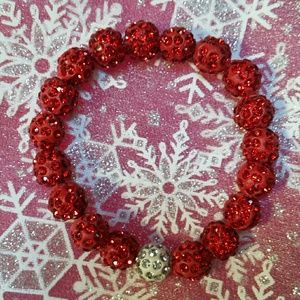 Red bling sparkle bracelet nwt